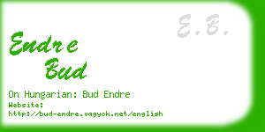 endre bud business card